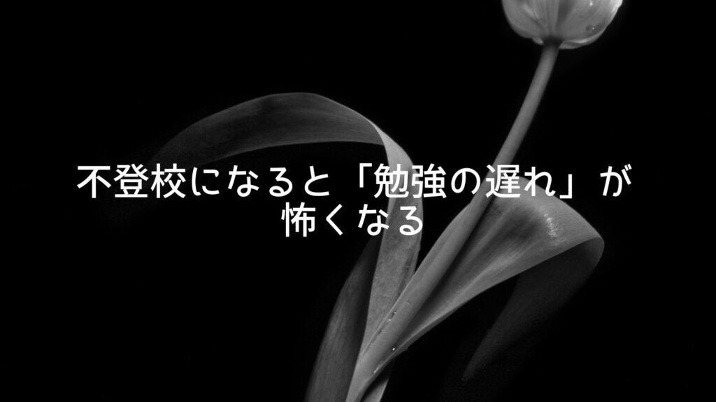 不登校になると「勉強の遅れ」が怖くなる