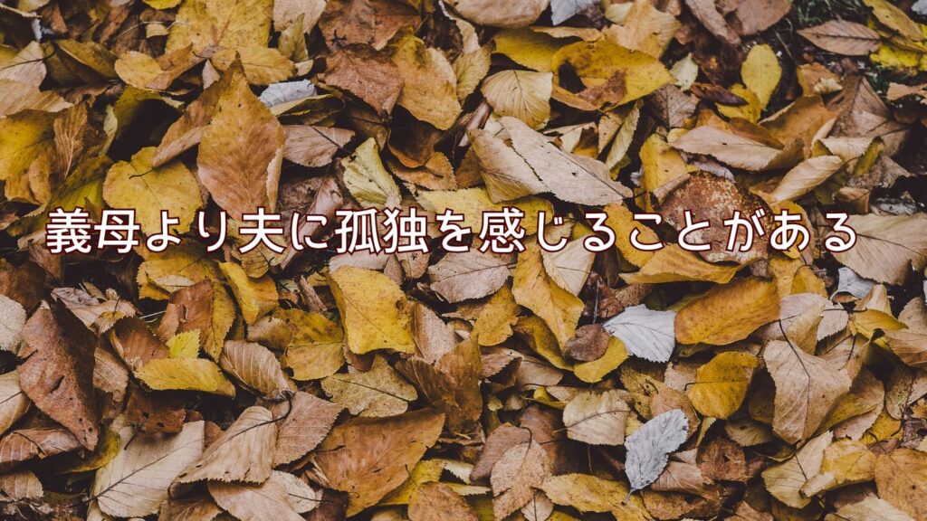 義母より夫に孤独を感じることがある