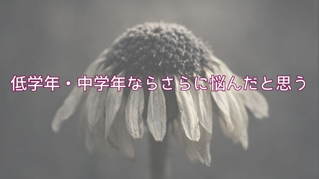 低学年・中学年ならさらに悩んだと思う