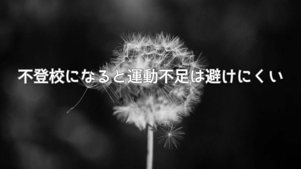 不登校になると運動不足は避けにくい