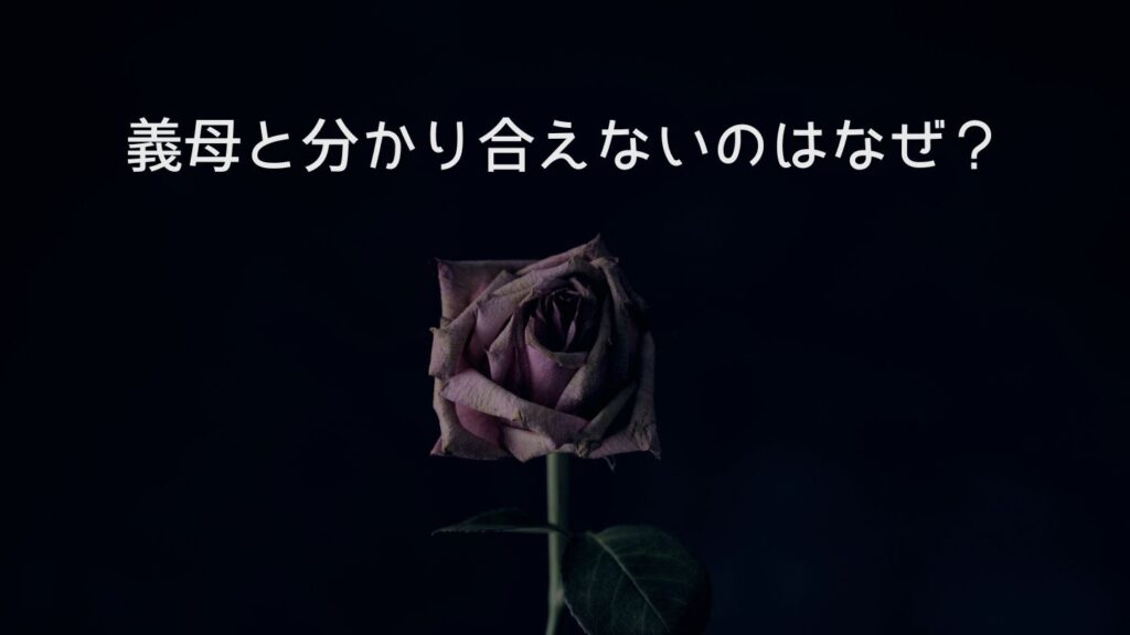 義母と分かり合えないのはなぜ？