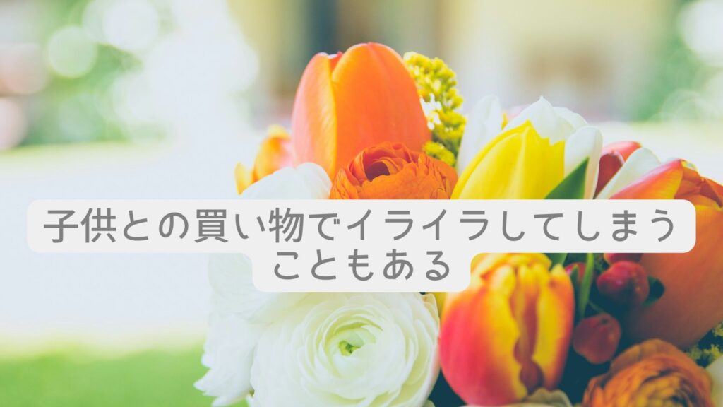 子供との買い物でイライラしてしまうこともある