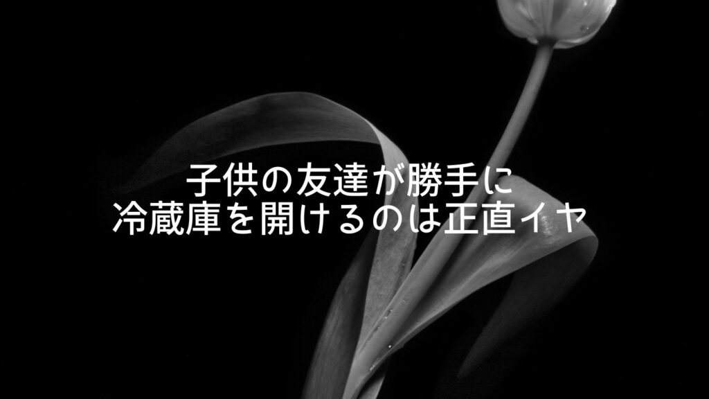子供の友達が勝手に冷蔵庫を開けるのは正直イヤ