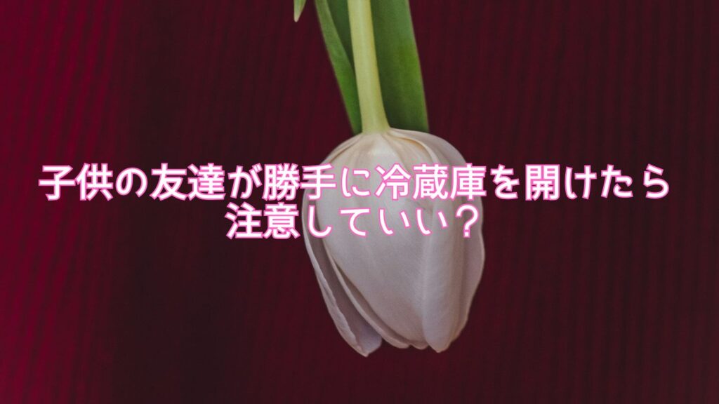 子供の友達が勝手に冷蔵庫を開けたら注意していい？