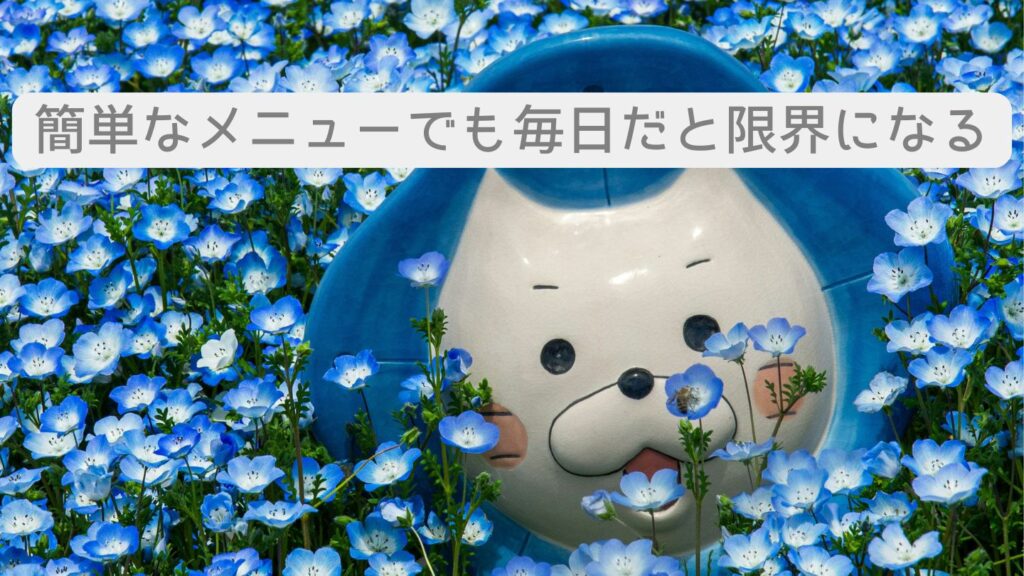 簡単なメニューでも毎日だと限界になる