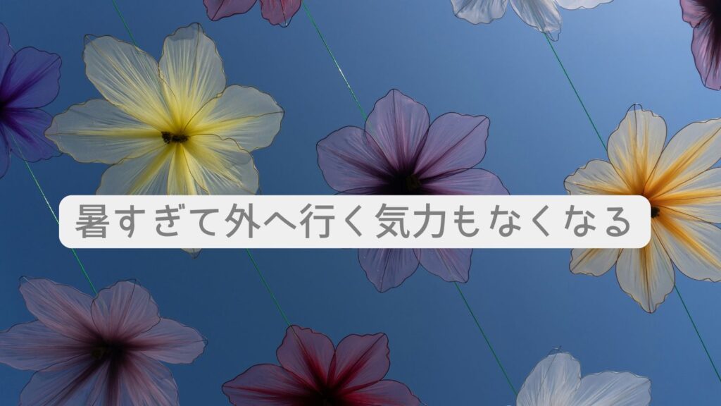 暑すぎて外へ行く気力もなくなる